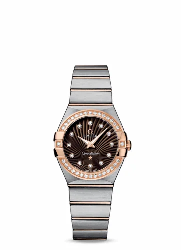 Omega Constellation Quartz 27 Brushed Stainless Steel / Red Gold / Diamond / Brown Supernova 123.25.27.60.63.001 (12325276063001)